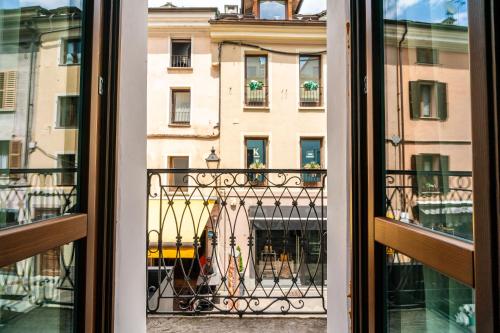 a view of a building from a window at Aosta Holiday Apartments - Sant'Anselmo in Aosta