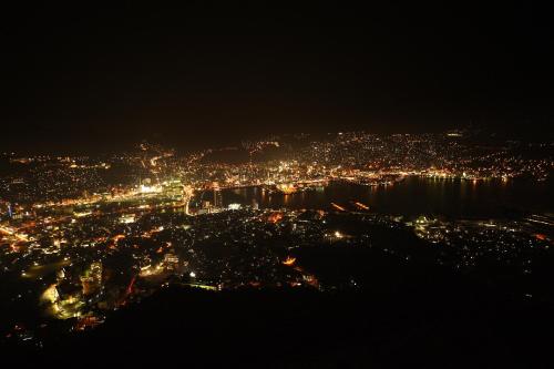Nespecifikovaný výhled na destinaci Nagasaki nebo výhled na město při pohledu z rezortu
