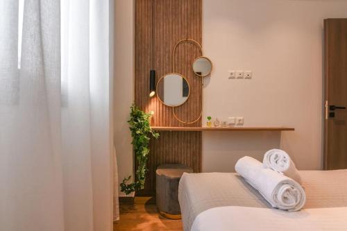 Ένα ή περισσότερα κρεβάτια σε δωμάτιο στο Villa Casa Di Calma