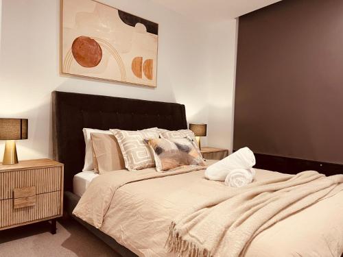 Ένα ή περισσότερα κρεβάτια σε δωμάτιο στο Prospect Apartment