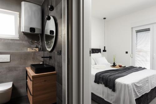 Ένα ή περισσότερα κρεβάτια σε δωμάτιο στο Luxury apartment N
