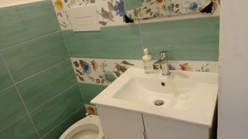 a bathroom with a sink and a toilet at East Holiday Apartment 1 & 2 in Naples