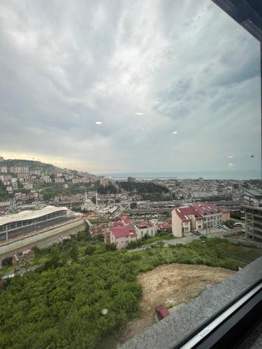 a view of a city from a window at Melissa Suite in Trabzon