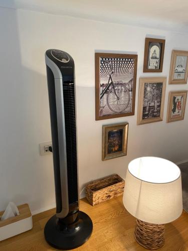 a computer monitor sitting on top of a table at Loft Crocetta in Turin