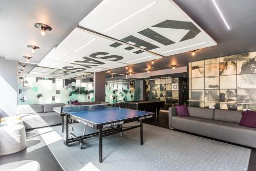a room with a ping pong table in it at For Students Only - Queen's Court Reading in Reading