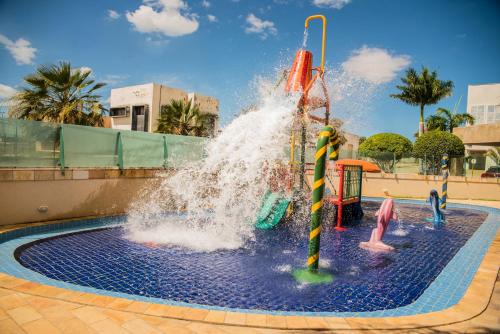a water park with a water slide at Garbos Trade Hotel in Mossoró