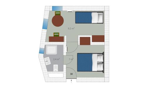 Hôtel Riad Dar Daïfの見取り図または間取り図