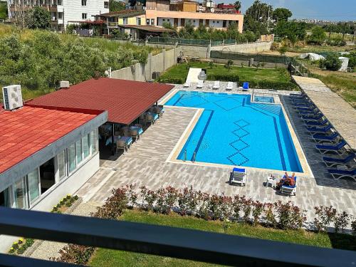 an overhead view of a swimming pool on a building at KAYA GARDEN OTEL in Side