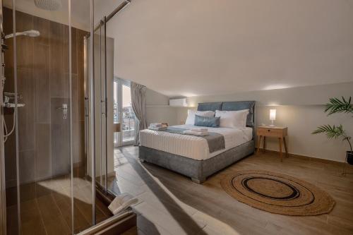 Ένα ή περισσότερα κρεβάτια σε δωμάτιο στο NK Luxury Apartments