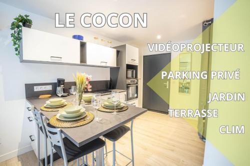 NEW Le Cocon-Clim-Vidéoprojecteur-Parking-Wifi-TOP PROS Conciergerie Montpellier