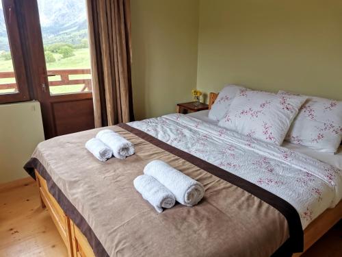 Ένα ή περισσότερα κρεβάτια σε δωμάτιο στο Hotel Lamala