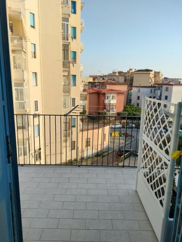 a balcony with a view of a city at S'Agapò in Torre del Greco