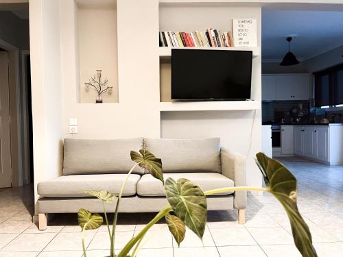 Posezení v ubytování Porto Pireo Penthouse Sea View