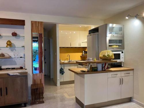 Kuchyň nebo kuchyňský kout v ubytování Ti Colibri - 1ch - 4p - Plage 150m - Jardin privé