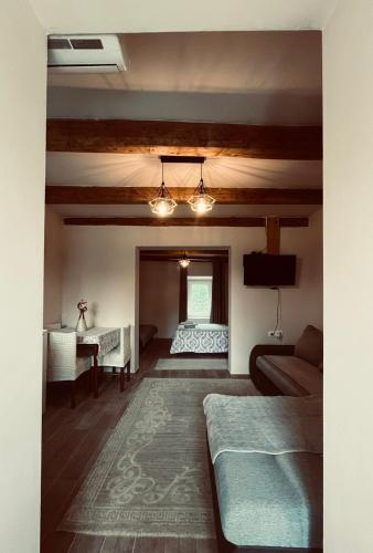 a living room with a bed and a couch at Old wine in Virpazar