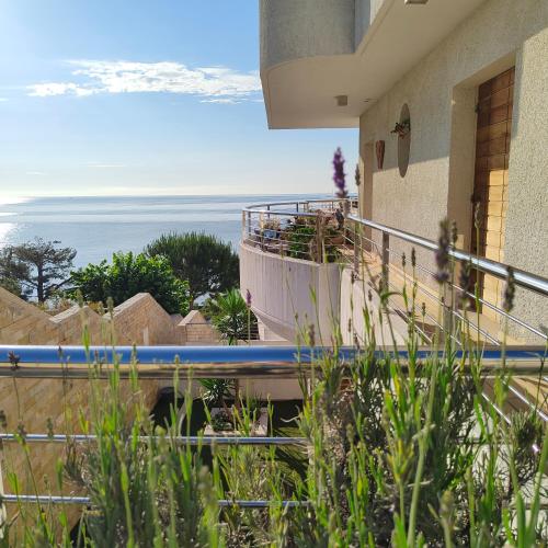 a balcony of a house with a view of the ocean at B&B alla Canale in Vasto