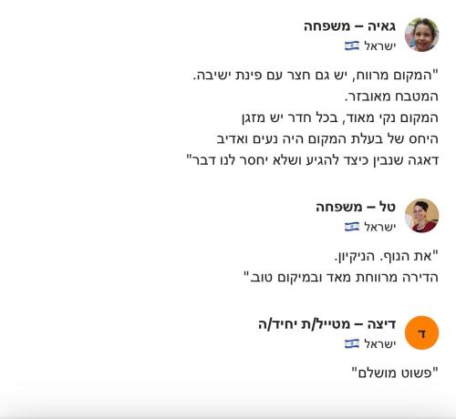 Captura de pantalla de un mensaje de texto de un hombre con un círculo naranja en Levication 3 bedroom lakefront en Tiberias