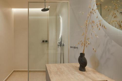 Salle de bains dans l'établissement Apricus