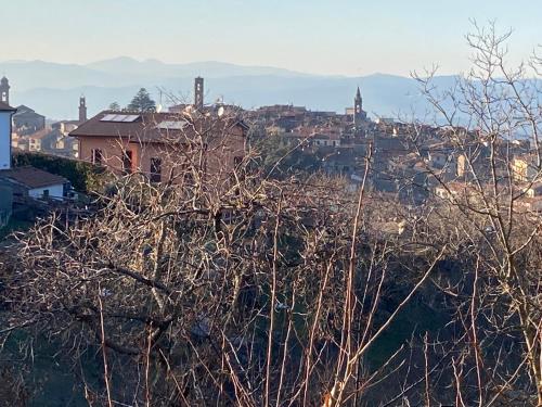 a view of a city from the top of a hill at Andrea‘s Nido in Castel del Piano