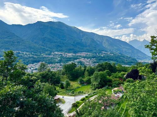 a view of a valley with mountains in the background at LA PIANA DAL SAS in Gravellona Toce