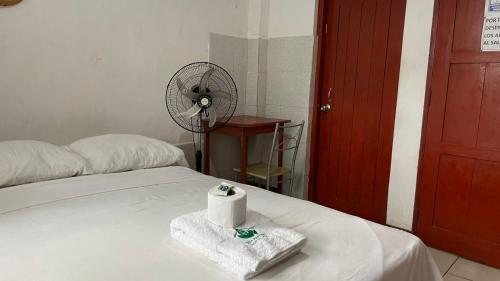 Postel nebo postele na pokoji v ubytování Hospedaje Casa Amazónica Iquitos