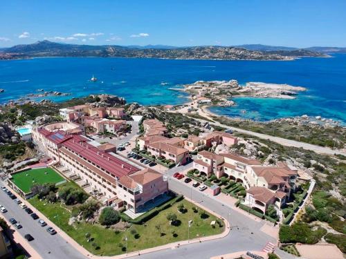 an aerial view of a building next to the ocean at Suite con giardino in La Maddalena