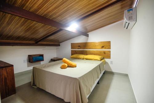Ένα ή περισσότερα κρεβάτια σε δωμάτιο στο Casas paraiso morro 2