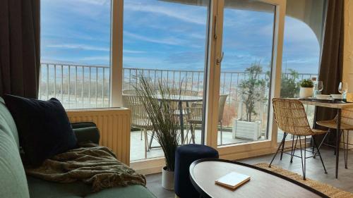 Χώρος καθιστικού στο Arbio I Balcony Apartments Augsburg