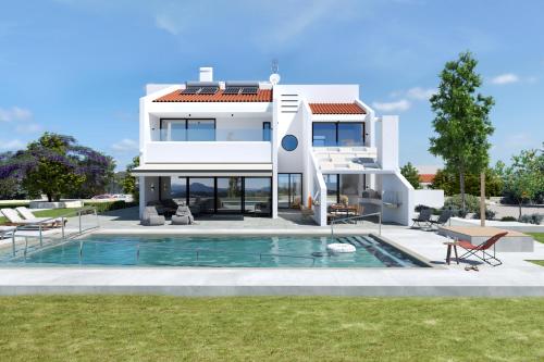 Πισίνα στο ή κοντά στο Maison A Rhodes with 66m2 heated pool on a 4800m2 plot