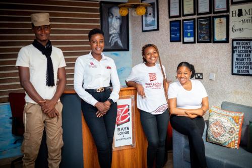 a group of people posing for a picture at Bays Lodge, Accra in Accra
