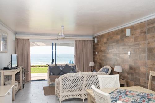 a living room with a view of the ocean at Le Paradis 5 - With Inverter in Ballito