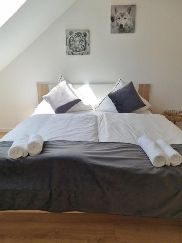 Cama o camas de una habitación en A&F Hotel Chemnitz