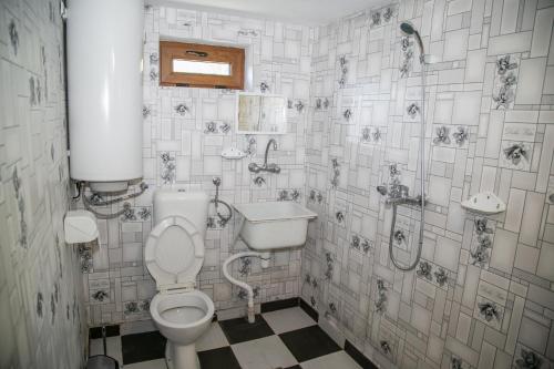 uma casa de banho com um WC e um lavatório em Holiday Home Milkovci em Gabrovo