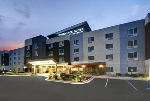 a rendering of the entrance to the hampton inn suites minneapolis at TownePlace Suites by Marriott Grand Rapids Wyoming in Wyoming