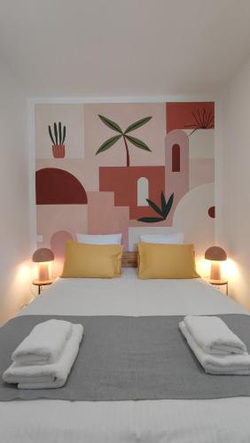 מיטה או מיטות בחדר ב-Terracotta - T2 avec Terrasse proche de Cassis