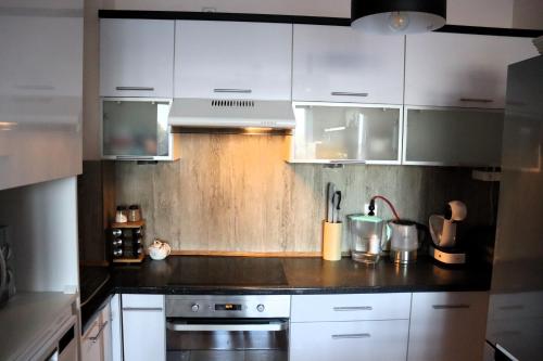 A kitchen or kitchenette at Apartament SYLVIA Self Check-In Netflix