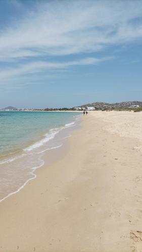 a sandy beach with the ocean in the background at Magic Land in Plaka