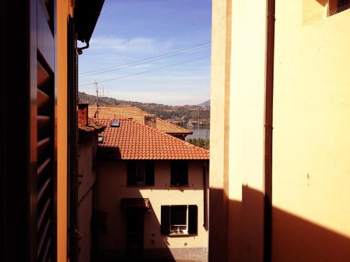 a view from a window of a building at B&B Il Cortile in Vercurago