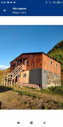a screenshot of a page of a building at Vila Latphari in Ushguli in Ushguli