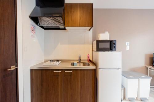 Kuchyň nebo kuchyňský kout v ubytování Niseko Hirafu Ski Resort Condo