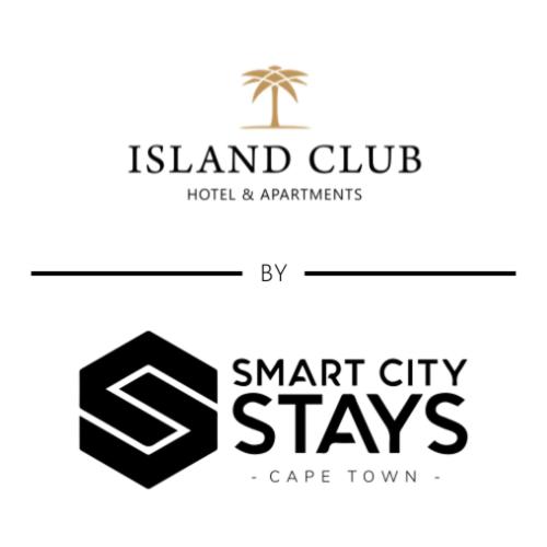 ein Logo für die Apartments im Inselclub Hotel smart city stay in der Unterkunft Island Club by Smart City Stays in Kapstadt