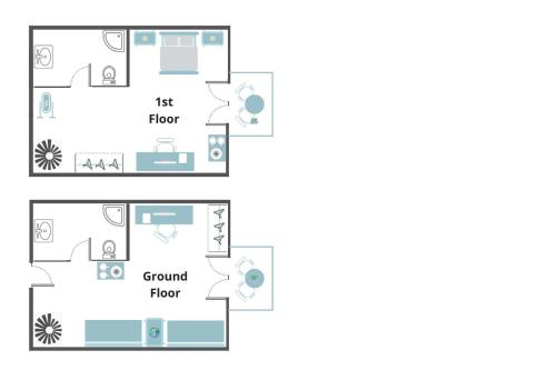 a picture of a floor plan of a house at Vasia Sea Retreat in Sissi