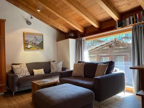 Posezení v ubytování Ferienwohnung Chalet Püzji