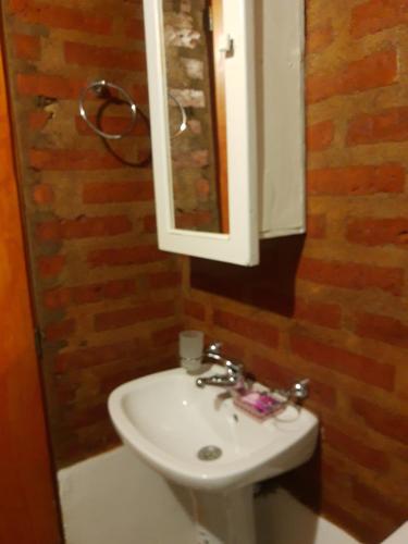 Ванная комната в Cabañas El Colibrí