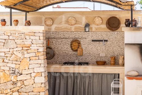 Kuchyň nebo kuchyňský kout v ubytování Villa Maria - Spiaggia a 400 m By Cala Salento