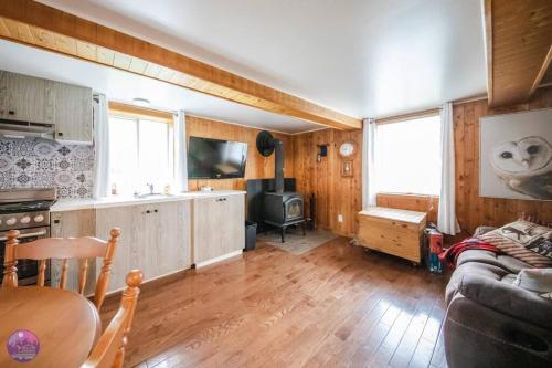 Dapur atau dapur kecil di La Chouette - Foyer au bois