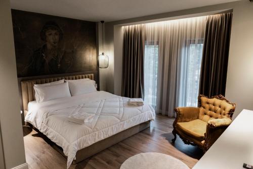 Кровать или кровати в номере Vila Borgjeze
