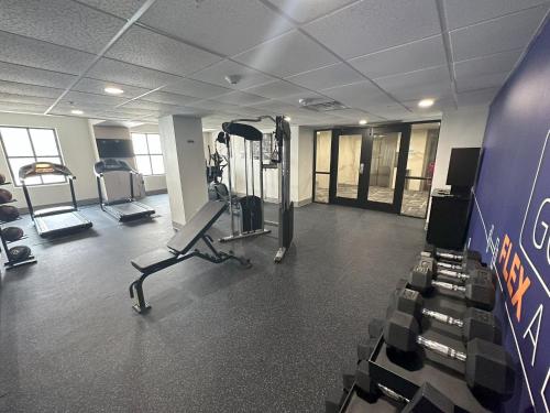 a gym with cardio equipment in a building at Holiday Inn Express - Dallas Downtown by IHG in Dallas