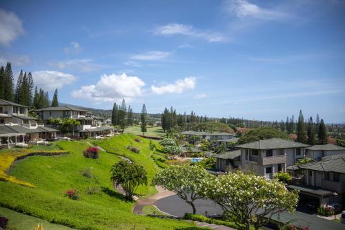 an aerial view of a village with houses at Kapalua Villas Maui in Lahaina