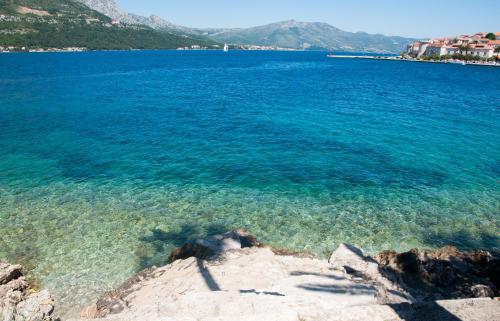 a view of a large body of water at Apartments Jasmina in Korčula